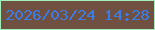 文字の大きさ：5、枠の色：a4eebe、背景の色：705040、文字の色：3b7de5 無料ブログパーツのブログ時計