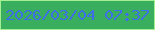 文字の大きさ：5、枠の色：a4ef91、背景の色：38ae5e、文字の色：3f6ee9 無料ブログパーツのブログ時計