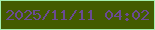 文字の大きさ：4、枠の色：a4efae、背景の色：435b00、文字の色：6a4a93 無料ブログパーツのブログ時計