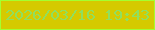 文字の大きさ：1、枠の色：a4ff30、背景の色：d5ca00、文字の色：8fdf5f 無料ブログパーツのブログ時計