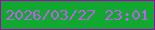 文字の大きさ：1、枠の色：a503b4、背景の色：10a82f、文字の色：be5df0 無料ブログパーツのブログ時計