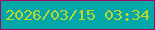 文字の大きさ：3、枠の色：a50762、背景の色：04a7a8、文字の色：bfd529 無料ブログパーツのブログ時計