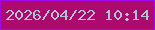 文字の大きさ：5、枠の色：a507eb、背景の色：ad0a6e、文字の色：b1c3d3 無料ブログパーツのブログ時計