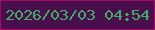 文字の大きさ：1、枠の色：a50b62、背景の色：480e4e、文字の色：40af65 無料ブログパーツのブログ時計