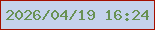 文字の大きさ：3、枠の色：a50f00、背景の色：c5d2eb、文字の色：689153 無料ブログパーツのブログ時計