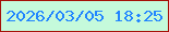 文字の大きさ：2、枠の色：a51108、背景の色：c5fadb、文字の色：2185ff 無料ブログパーツのブログ時計