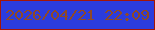 文字の大きさ：2、枠の色：a51505、背景の色：2b3cdd、文字の色：8f4926 無料ブログパーツのブログ時計