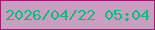 文字の大きさ：2、枠の色：a51676、背景の色：c99ec0、文字の色：00bd7b 無料ブログパーツのブログ時計
