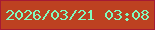 文字の大きさ：2、枠の色：a51a34、背景の色：bd4121、文字の色：81f9be 無料ブログパーツのブログ時計