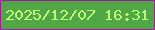 文字の大きさ：5、枠の色：a51a98、背景の色：50a748、文字の色：c4ff73 無料ブログパーツのブログ時計