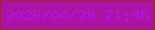 文字の大きさ：1、枠の色：a52522、背景の色：aa13a4、文字の色：ba0fdf 無料ブログパーツのブログ時計