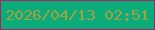 文字の大きさ：3、枠の色：a52663、背景の色：0cab7a、文字の色：9ea241 無料ブログパーツのブログ時計
