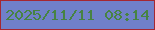 文字の大きさ：3、枠の色：a52731、背景の色：7080c9、文字の色：478343 無料ブログパーツのブログ時計