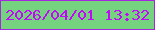 文字の大きさ：4、枠の色：a527dd、背景の色：75d380、文字の色：c207fb 無料ブログパーツのブログ時計