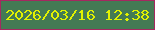 文字の大きさ：3、枠の色：a52860、背景の色：447a54、文字の色：e2f201 無料ブログパーツのブログ時計
