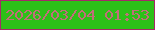 文字の大きさ：3、枠の色：a52968、背景の色：2cc018、文字の色：c16e79 無料ブログパーツのブログ時計