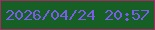 文字の大きさ：5、枠の色：a52a66、背景の色：166025、文字の色：795ce9 無料ブログパーツのブログ時計