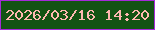 文字の大きさ：3、枠の色：a52ad8、背景の色：135313、文字の色：ffb8b0 無料ブログパーツのブログ時計