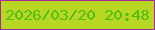 文字の大きさ：5、枠の色：a52c97、背景の色：b8d724、文字の色：51be11 無料ブログパーツのブログ時計