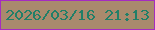 文字の大きさ：4、枠の色：a52cc0、背景の色：a98a6d、文字の色：217f68 無料ブログパーツのブログ時計
