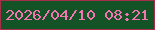 文字の大きさ：3、枠の色：a52e4a、背景の色：135325、文字の色：f274b0 無料ブログパーツのブログ時計