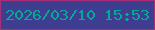 文字の大きさ：4、枠の色：a53078、背景の色：3f3d8f、文字の色：04a997 無料ブログパーツのブログ時計