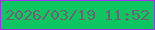 文字の大きさ：2、枠の色：a530ee、背景の色：0ec661、文字の色：6e6370 無料ブログパーツのブログ時計