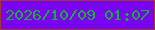文字の大きさ：4、枠の色：a53733、背景の色：7903f0、文字の色：18af38 無料ブログパーツのブログ時計