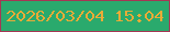 文字の大きさ：2、枠の色：a53754、背景の色：2aaa6d、文字の色：e9ab37 無料ブログパーツのブログ時計