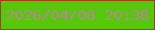 文字の大きさ：1、枠の色：a53c1c、背景の色：56c80b、文字の色：ba8490 無料ブログパーツのブログ時計