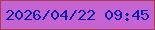 文字の大きさ：4、枠の色：a53d4c、背景の色：c463d1、文字の色：0b1faa 無料ブログパーツのブログ時計