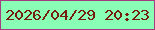 文字の大きさ：4、枠の色：a53e80、背景の色：89ffb5、文字の色：761e0e 無料ブログパーツのブログ時計