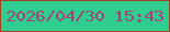文字の大きさ：1、枠の色：a54022、背景の色：2fcd8f、文字の色：a24475 無料ブログパーツのブログ時計