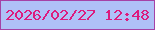 文字の大きさ：5、枠の色：a542a6、背景の色：afc1f7、文字の色：dc1b7e 無料ブログパーツのブログ時計