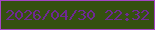 文字の大きさ：3、枠の色：a544c5、背景の色：355010、文字の色：6e2893 無料ブログパーツのブログ時計