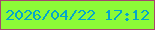 文字の大きさ：1、枠の色：a5466e、背景の色：8cfa37、文字の色：03a6cb 無料ブログパーツのブログ時計