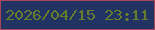 文字の大きさ：5、枠の色：a54757、背景の色：213362、文字の色：687e2c 無料ブログパーツのブログ時計