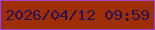 文字の大きさ：3、枠の色：a548bf、背景の色：a02e04、文字の色：271152 無料ブログパーツのブログ時計