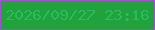 文字の大きさ：3、枠の色：a54fce、背景の色：22a23d、文字の色：29bc5f 無料ブログパーツのブログ時計