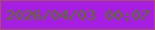 文字の大きさ：4、枠の色：a55169、背景の色：a61ee2、文字の色：517812 無料ブログパーツのブログ時計