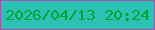 文字の大きさ：1、枠の色：a552ac、背景の色：2bc1b4、文字の色：01a52b 無料ブログパーツのブログ時計
