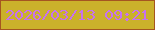 文字の大きさ：4、枠の色：a55520、背景の色：cbb12b、文字の色：c772ef 無料ブログパーツのブログ時計