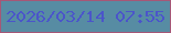 文字の大きさ：2、枠の色：a55777、背景の色：578ca3、文字の色：4b55ca 無料ブログパーツのブログ時計