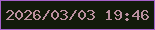文字の大きさ：4、枠の色：a560c8、背景の色：121a0a、文字の色：bb909f 無料ブログパーツのブログ時計