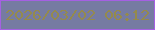 文字の大きさ：4、枠の色：a560e2、背景の色：767ba2、文字の色：948a4d 無料ブログパーツのブログ時計