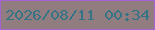 文字の大きさ：3、枠の色：a562d4、背景の色：917c80、文字の色：357484 無料ブログパーツのブログ時計