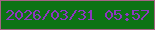 文字の大きさ：5、枠の色：a56384、背景の色：0d7314、文字の色：8d36c1 無料ブログパーツのブログ時計