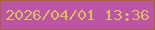 文字の大きさ：3、枠の色：a56438、背景の色：bc56a2、文字の色：ddbb63 無料ブログパーツのブログ時計