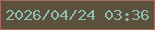 文字の大きさ：5、枠の色：a56960、背景の色：5b513d、文字の色：8dbdaf 無料ブログパーツのブログ時計