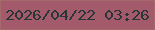 文字の大きさ：3、枠の色：a5696b、背景の色：a35b6b、文字の色：293638 無料ブログパーツのブログ時計